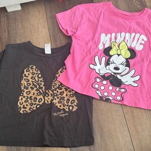 Disney Minnie Mouse Pink and Black T-Shirt Duo